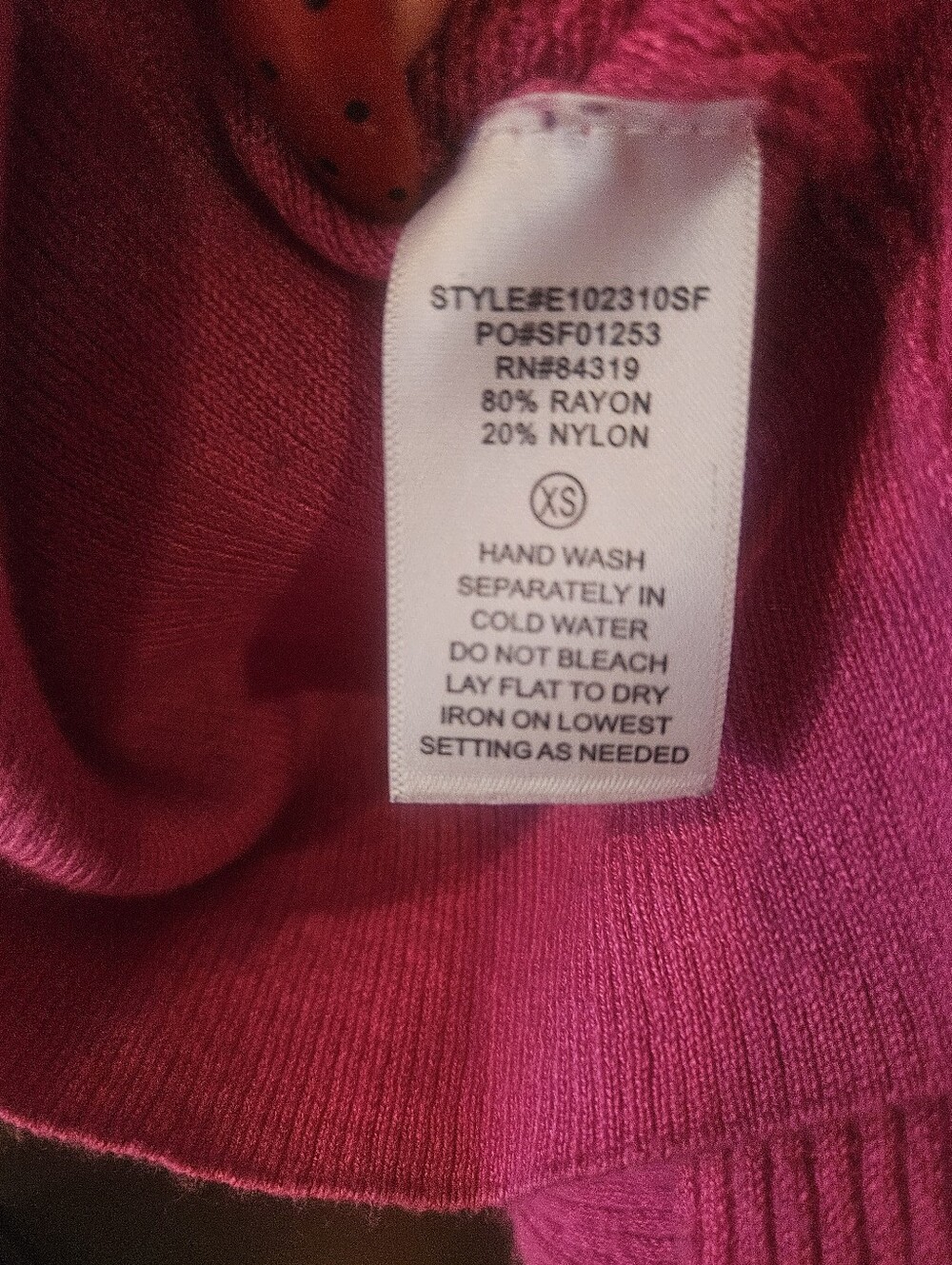 Evolution By Cyrus Pink Ribbed Short-Sleeve Sweater Top - Picture 6 of 6